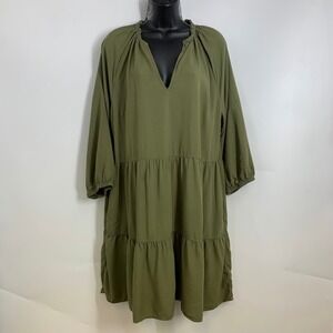 Caralyn Mirand Women's The Drop Raglan Sleeve Boho Ruffle Pockets V-Neck Size XL